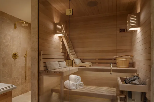 the sauna at 1 Hotel San Francisco