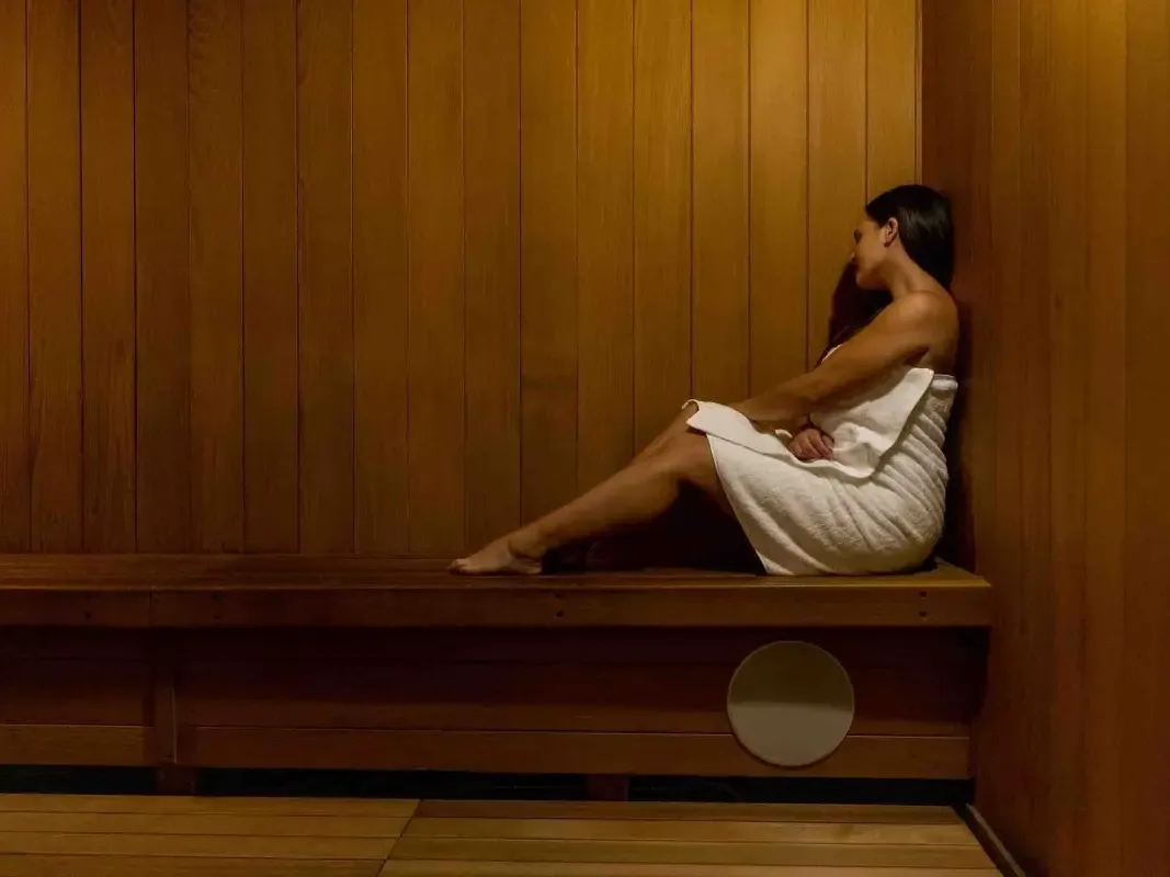 the sauna at Four Seasons Los Angeles at Beverly Hills