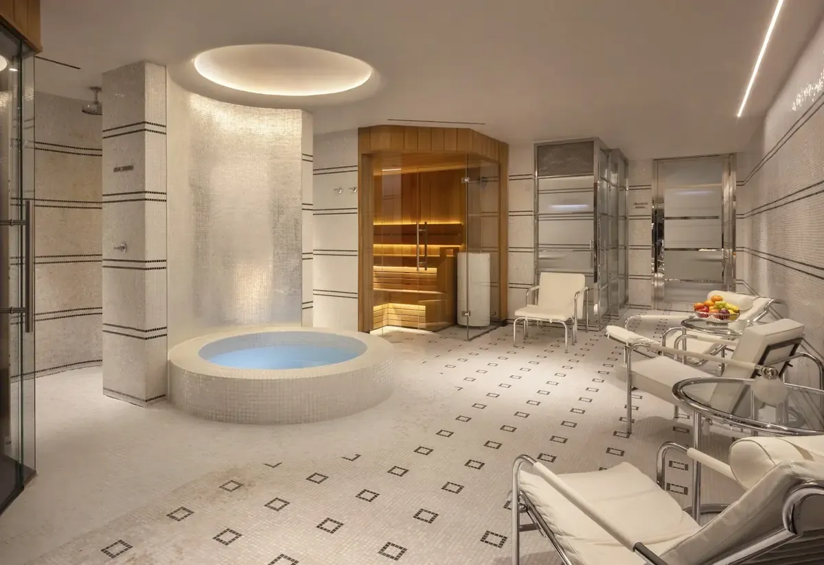 the sauna at The Beaumont