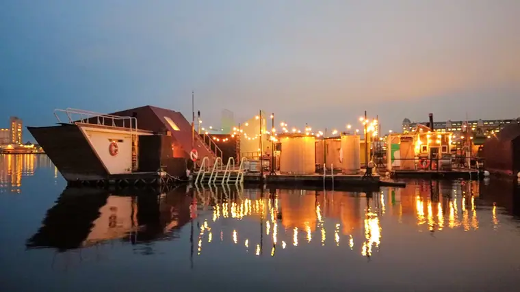 Fjord (Sausalito floating sauna): the sauna