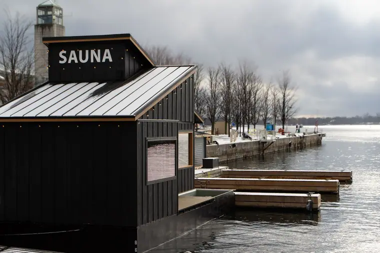 Löyly Floating Sauna Toronto: the sauna
