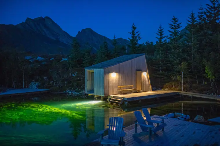 Manshausen Island Resort: the sauna