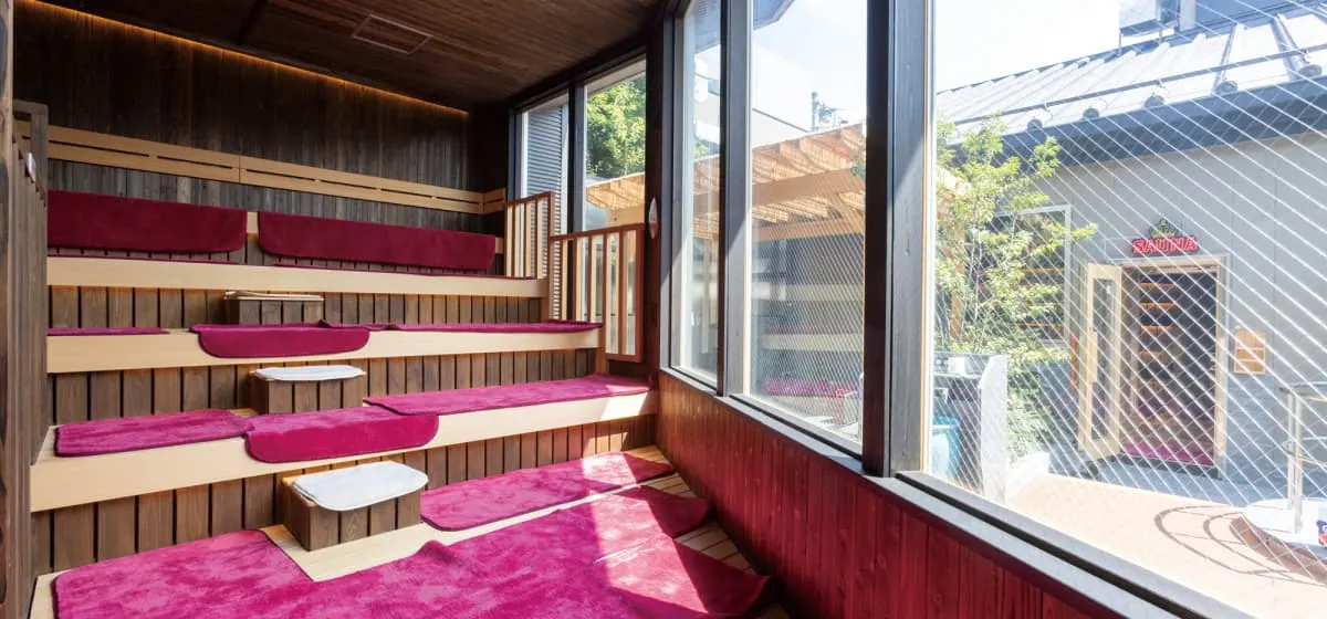 Onsen Balcony King & Queen: the sauna