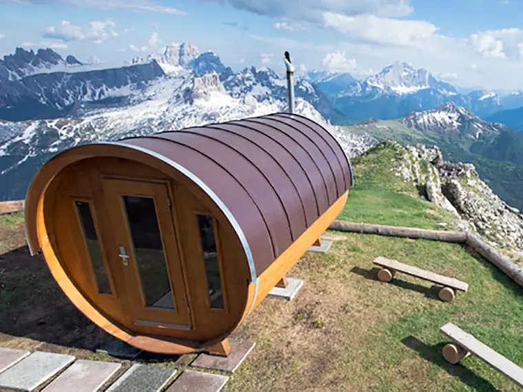 Rifugio Lagazuoi (summit sauna): the sauna