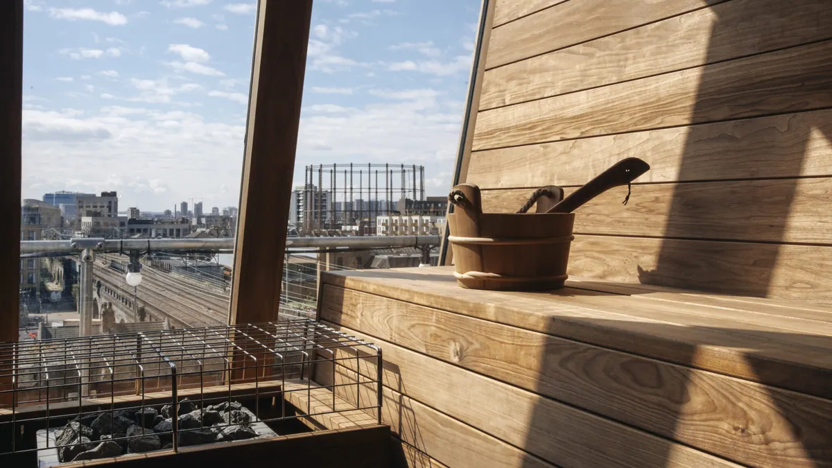Rooftop Saunas Hackney: the sauna